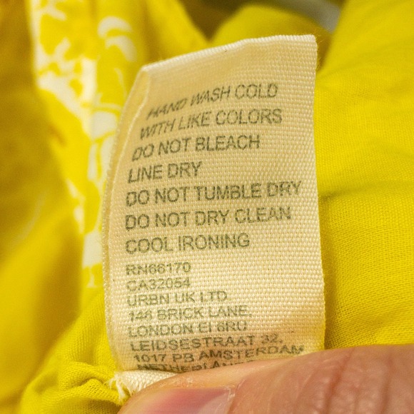 Anthropologie Forever That Girl Beach Halter Dress Womens XS Yellow Tunic Lined - Picture 10 of 11